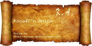 Kocsán Anita névjegykártya